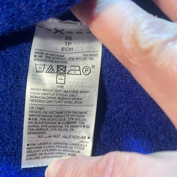 Old Navy Crewneck Sweater Cobalt Blue XS - Picture 5 of 7